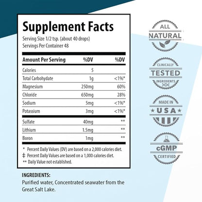 Waiora Essential Trace Minerals | Help Replenish Key Trace Minerals | 60+ Ionic Trace Minerals | Support Body’s Essential Functions, pH Balance | Plus Electrolytes for Hydration (1 Bott / 48 serv)