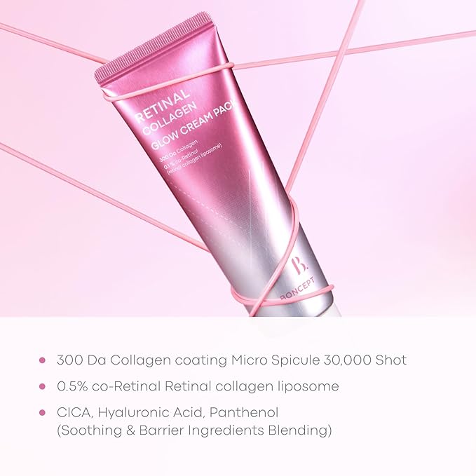 RETINAL COLLAGEN GLOW CREAM PACK, 1.69fl.oz/50ml, Hydrating, Moisture-Rich Cream, Nourishing Sleeping Pack, Soothing Facial Mask, Plumping&Firming