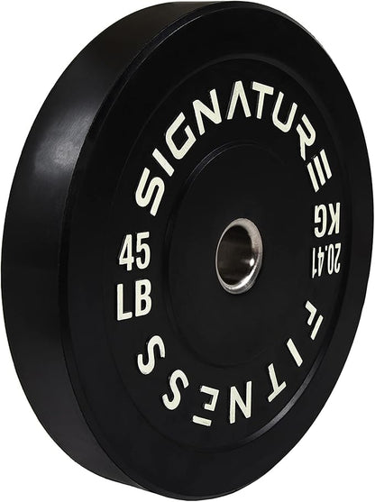Signature Fitness 2" Olympic Bumper Plate Weight Plates 100% Virgin