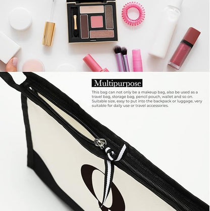 Monogrammed for Women Initial bridesmaid gifts, Personalized monogram Monogram Cosmetic Bag,Travel Makeup Bag Suitable for Wedding weekend Beach Gift for Women Teachers Friends.Pure letters Q