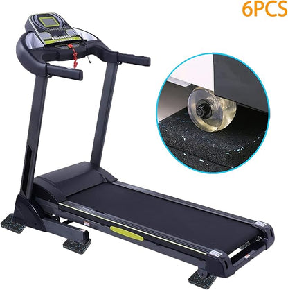 Treadmill Mat Pads 3.94" x 3.94" x 0.5" (6 (6 PCS)