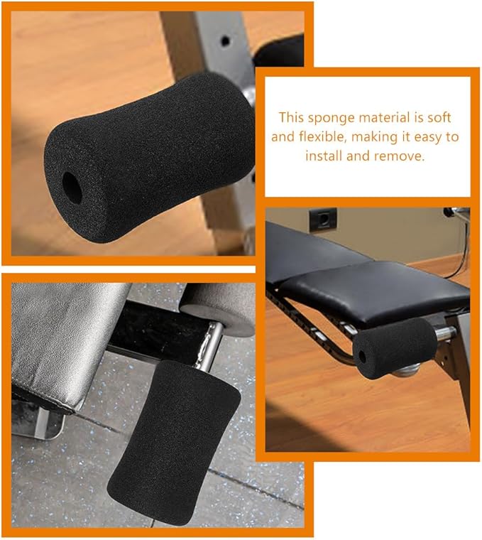 Sponge Foam Foot Pad Roller 2 Pair 1-inch Rod 5.3" X 2.9" ；Od 0.87" Id)