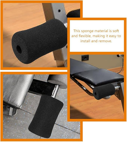 Sponge Foam Foot Pad Roller 2 Pair 1-inch Rod 5.3" X 2.9" ；Od 0.87" Id)