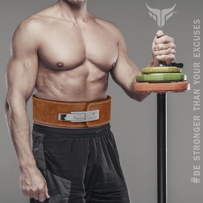 Mytra Fusion Weight Lifting Belt for Men and 10MM Thick 4" wide 100% Genuine