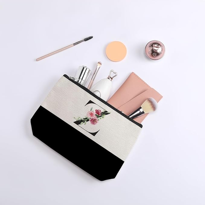 Initial Makeup Bag, Personalized Gifts for Women, Personalized Makeup Bag, Bridesmaid Gifts, Cosmetic bags for Women (Letter Z)
