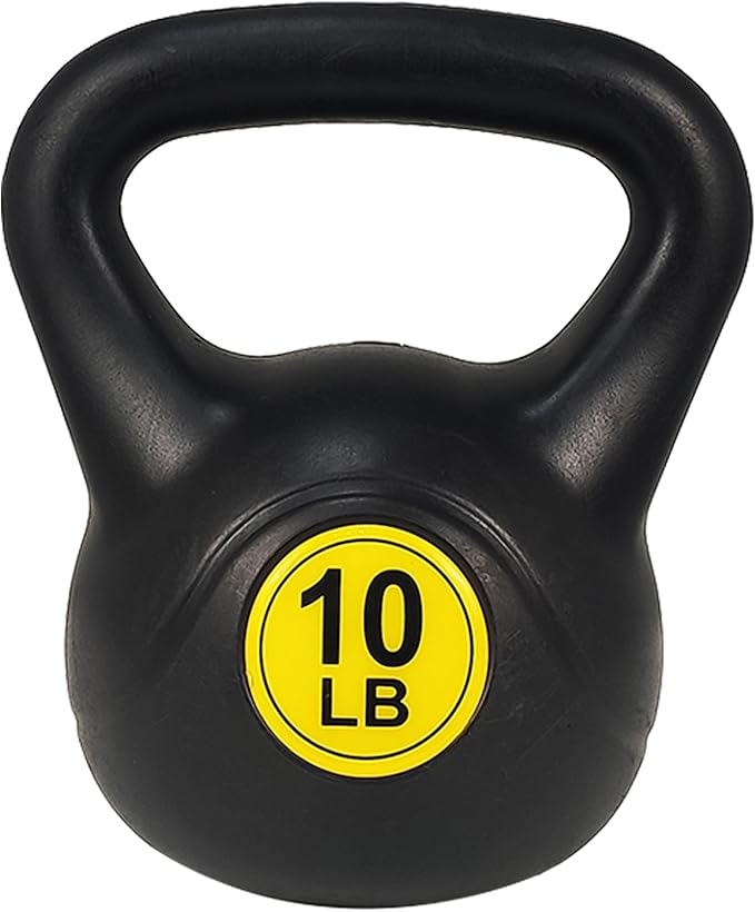Signature Fitness Wide Grip 3-Piece Kettlebell Exercise Fitness 5 lbs, 10 lbs, 15 lbs 20 lbs, 3 or 4