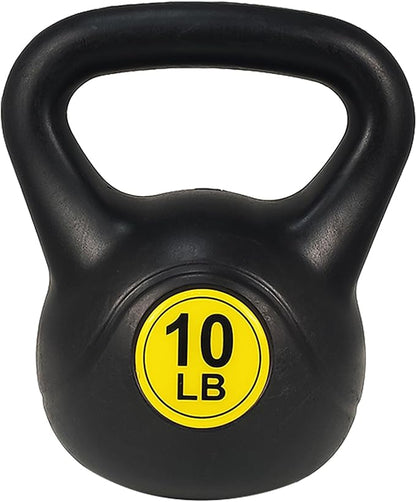 Signature Fitness Wide Grip 3-Piece Kettlebell Exercise Fitness 5 lbs, 10 lbs, 15 lbs 20 lbs, 3 or 4