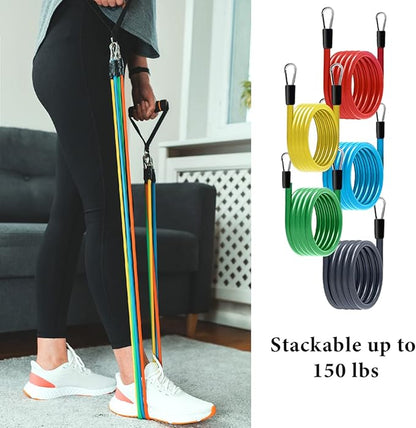 Home Spirit, 12 Minute Toning Gym Resistance Band, 150lbs Strength