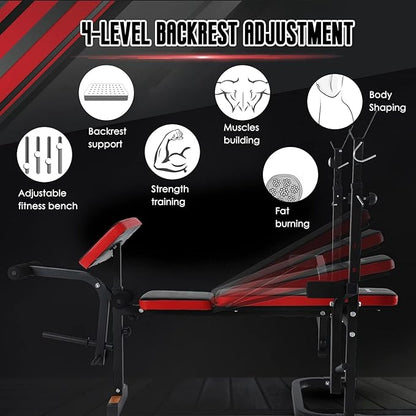 ISE Multi-Weight Bench Set with Squat Rack Training，800LBS