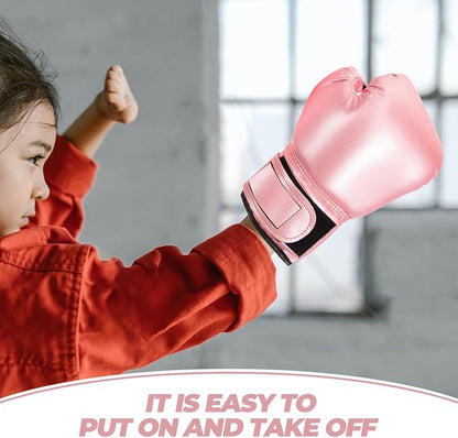 Milisten Kids Boxing Gloves: Toddler Boxing Gloves for Kids Training - Punching Bag Training Sparring Gloves Suitable for Boys and Girls Boxing Beginners（Pink
