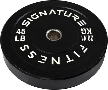 Signature Fitness 2" Olympic Bumper Plate Weight Plates 100% Virgin