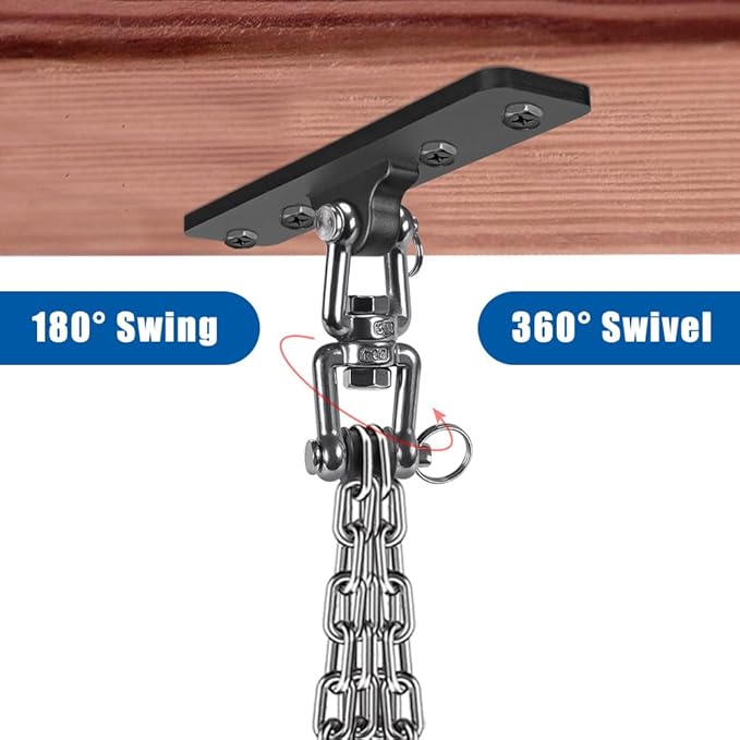 Kipika Heavy Bag Hanger - Heavy Duty Punching Bag Mount Steel Hanger Bracket, Ceiling Wall Mount Wood Beam Hook Holder for Boxing, Kickboxing, and Home Gym Fitness Equipment