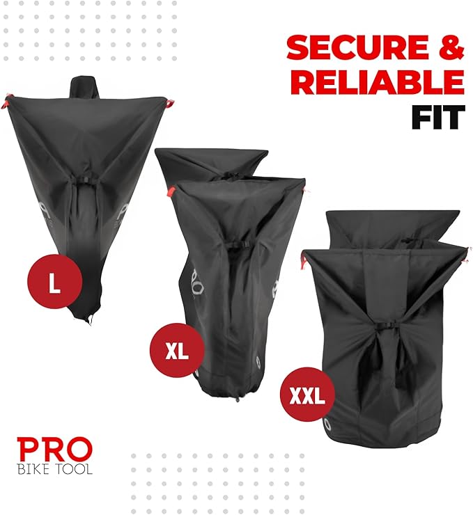 Pro-Bike Tool Cover for Outdoor Storage - Waterproof Bicycle Cover for Stationary 2 XL Bikes - Heavy Duty Ripstop, Anti UV Material - Weather Protection for Mountain & Road Bikes