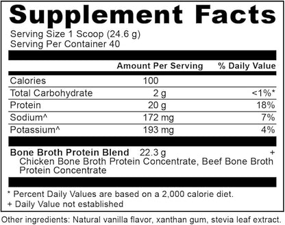 Ancient Nutrition Protein Powder Made from Real Bone Broth, Vanilla, 20g Protein Per Serving, 40 Serving Tub, Gluten Free Hydrolyzed Collagen Peptides Supplement, Great in Protein Shakes