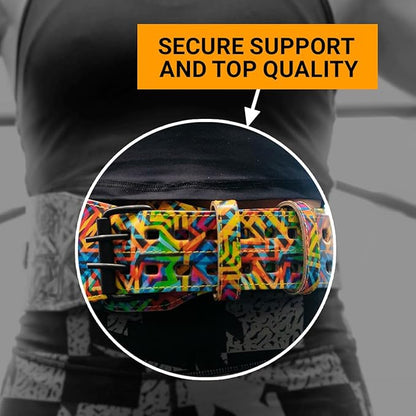 WARM BODY COLD MIND Leather Weight Lifting Belt 4" Adjustable