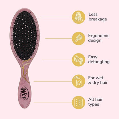 Wet Brush Disney Original Hair Detangler, Belle (Elegant Princess), Ultra-Soft IntelliFlex Bristles, Detangling Brush Glides Through Tangles (Wet Dry & Damaged Hair), Women & Men
