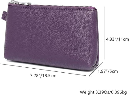 PU Leather Makeup Simple and Convenient Handbag Small Exquisite Storage Bag (Pu/Anemone Purple)