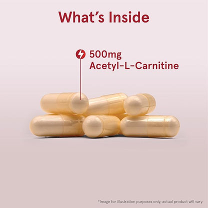Jarrow Formulas Acetyl L-Carnitine 500 mg, Dietary Supplement, Amino Acid Support for Brain Health and Antioxidants, 120 Veggie Capsules, 120 Day Supply