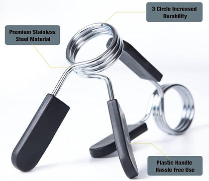 RitFit Olympic Barbell Clamps 2-Inch Spring