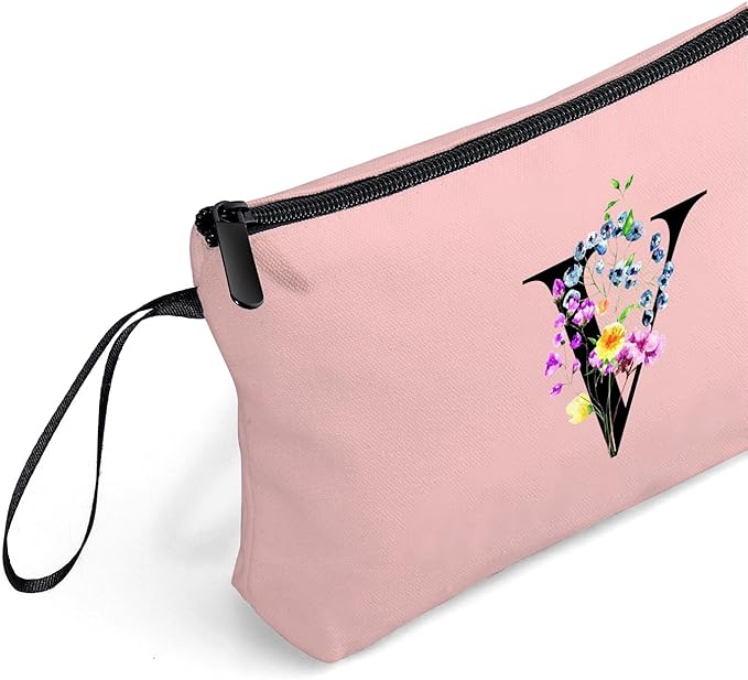 SEAMOON Maid of Honor Friendship Birthday Gifts for Women Her Aunt Sister Bridesmaid Coworkers Bride Personalized Makeup Cosmetic bag with Mirror Mothers Day Christmas Graduation V