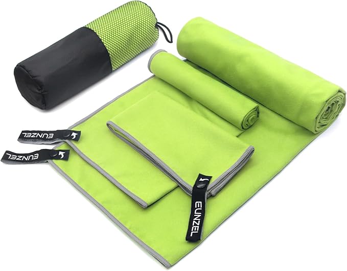 Eunzel Quick Dry Camping Towel 3 Size 1 Pack,Fast