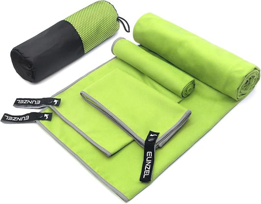Eunzel Quick Dry Camping Towel 3 Size 1 Pack,Fast