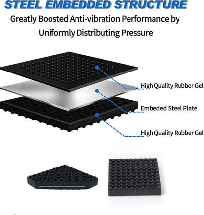 BXI Exercise Equipment Mat - 4 x 4 0.8 Inches 4 Pcs