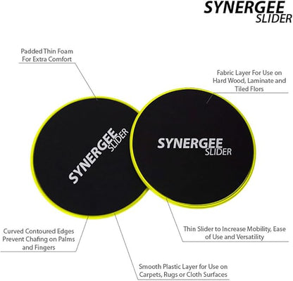Synergee Core Sliders. Dual Sided Use on Carpet