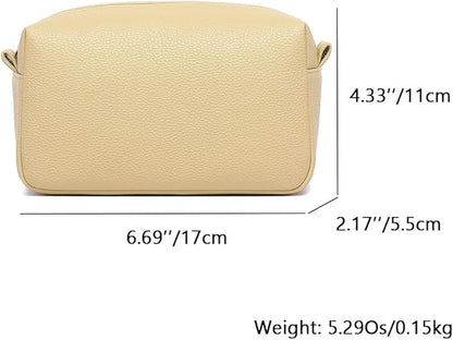 PU leather Organizer Bag Lightweight Cosmetic Bag with Ring Clasp Perfect Travel Makeup Bag for Women (Ground Lotus/PU)