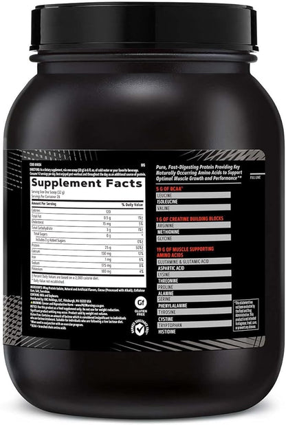 GNC AMP Pure Isolate | Fuels Athletic Strength, Performance and Muscle Growth | Fast Absorbing | 25g Whey Protein Iso with 5g BCAA | Chocolate Peanut Butter Cup | 28 Servings