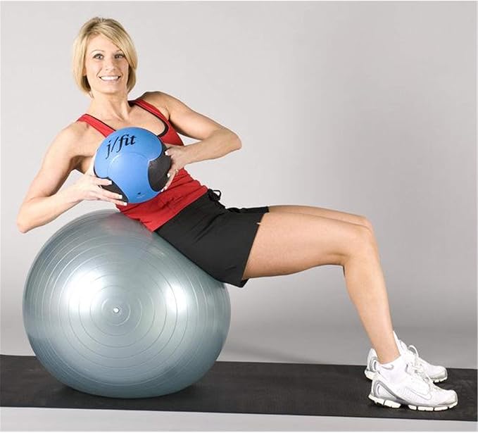 JFIT Premium Rubberized Medicine Ball 8 LB