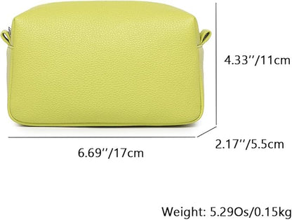 PU leather Organizer Bag Lightweight Cosmetic Bag with Ring Clasp Perfect Travel Makeup Bag for Women (Grass/PU)