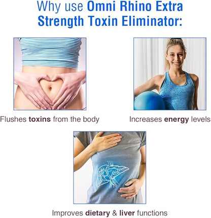 Wellgenix Omni Rhino Detox Drink - Toxin Eliminator - Same Day Cleansing Liquid - Fruit Punch - 8 fl oz (Pack of 1)