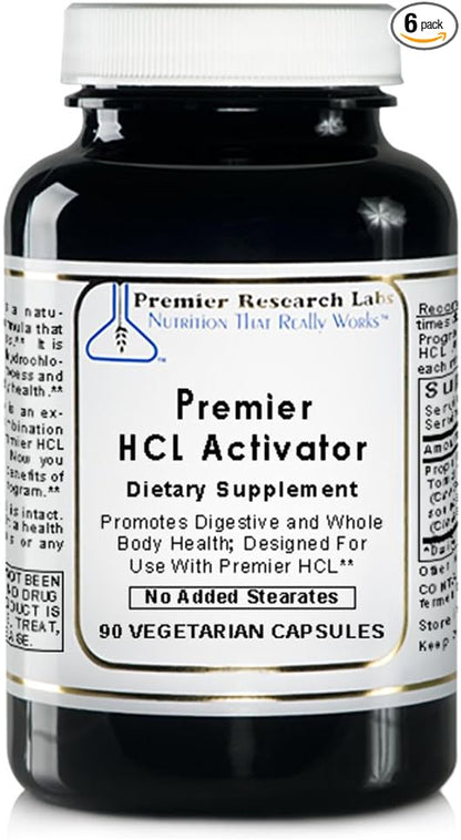 Premier HCL Activator, 90 Capsules, Vegan Product - Digestive and Whole Body Health Support with Pepsin (Vegetarian Source); Designed for Use with Premier HCL