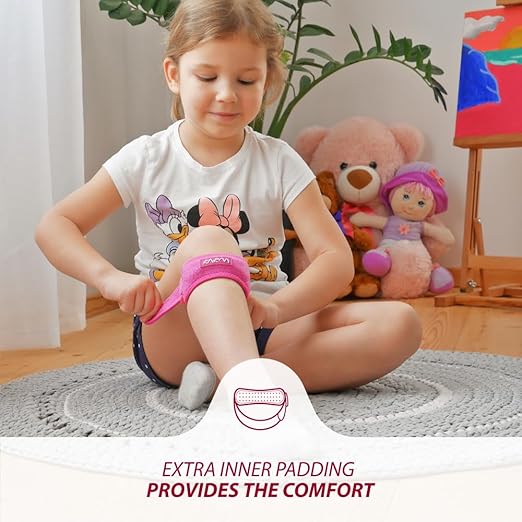 KARM Kids Knee Brace Strap - Osgood Schlatter Knee Brace Youth for Kids, Child - Patellar Tendon Support Patella Band for Pain, Sports, Basketball with 3 Length Adjustable Straps (Single, Pink)