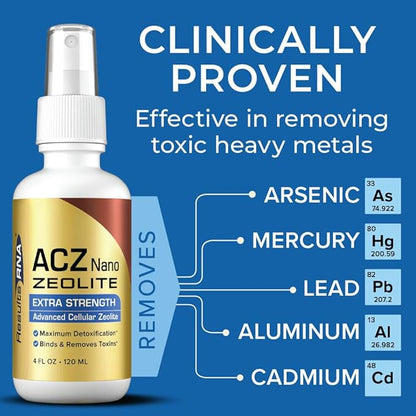 Results RNA ACZ Nano Advanced Cellular Zeolite Extra Strength | Great for Total Body Detoxification and Immune System Health (2 Ounce)
