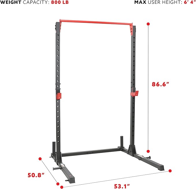 Sunny Health & Fitness Essential Adjustable Power Rack