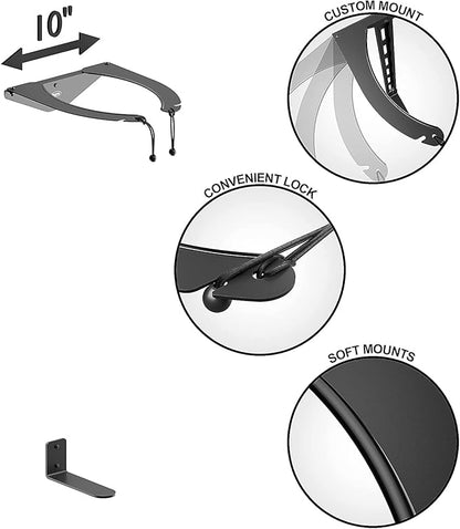 Koova Golf Bag Storage Rack | Sturdy Metal Wall Mount Garage Organizer for Golf Clubs | Fits Any Size Cart or Stand Bag | Easy Install & Use (Hardware Incl.) | Gets Your Clubs Off The Floor | USA Made