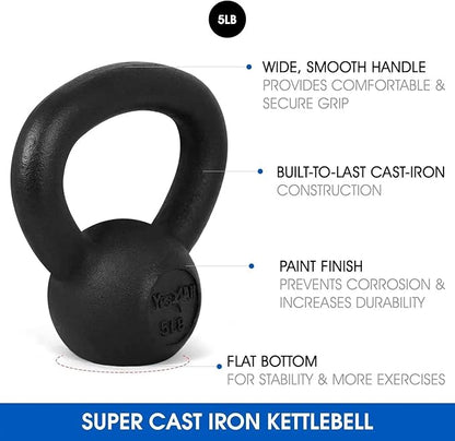 Yes4All Kettlebell Adjustable/Cast Iron/Protective Base Solid Smooth