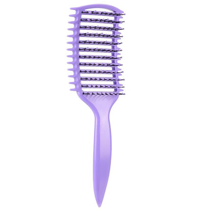 Curl Defining Brush, Vented Curly Hair Brush for Effortlessly Detangling Shaping and Defining Women's Men's Curls on All Wet or Dry Hair Types, Reduces Frizz (Purple)