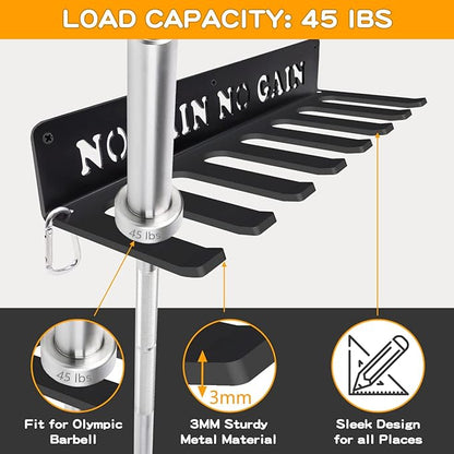 Gym Home Rack 8 Hook Heavy-Duty Wall-mounted Organizer