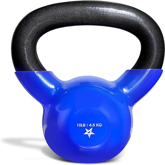 Yes4All 5-65lbs Kettlebells Vinyl Coated Cast Iron