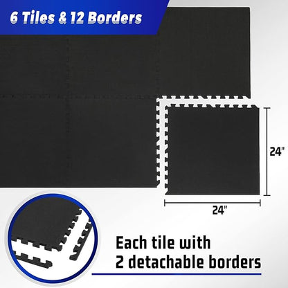 SUPERJARE 0.56'' Thick 6 Pcs 24 Sq Ft