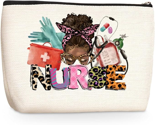 Inspirational Nurse Gifts RN Gifts Nurse Makeup Bag Cosmetic Bag Nurse Accessories for Work Nurse Bag for Women Nurse Nursing Graduation Gifts Birthday Christmas Nurse Week Appreciation Gift