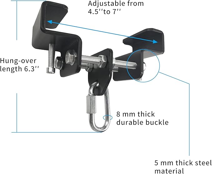 Punching Bag Hangers Heavy Duty Steel Heavy Bag Hange Brackets fit I-Beam Wood Beam Metal Beam,Max Load 1100lb