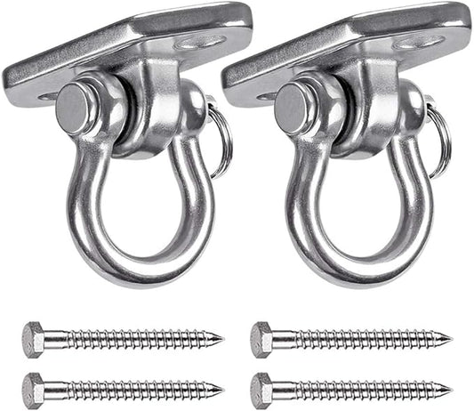 Hammock Chair Hanging Kit Swing Ceiling Mount, Heavy Duty Swing Hanger Hook, Indoor Outdoor Playground Hanging Chair, Tree, Gym, Rope, Swing Set Bracket, Punching Bag Hardware, 1000 LB