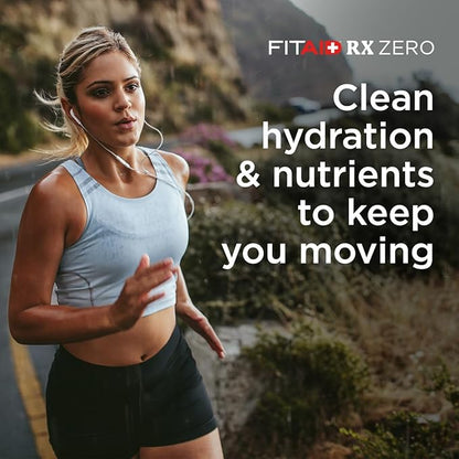FITAID RX Zero Sugar, Encapsulated Creatine, Workout Recovery Drink, All-In-One Blend, BCAAs, Glucosamine, Turmeric, B-Complex, Naturally Sweetened, Juicy Apple, 12 Fl Oz (Pack of 12)