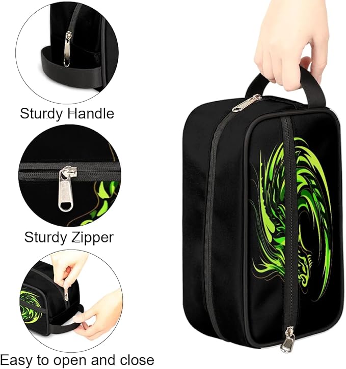 Fire Dragon Hanging Toiletry Bag for Boy Men,Travel Cosmetic Bag,Waterproof Makeup Bag,Approved Hygiene Bag Shave Dopp Kit Organizer for Toiletries Shower Bathroom Carry-on Accessories Gifts