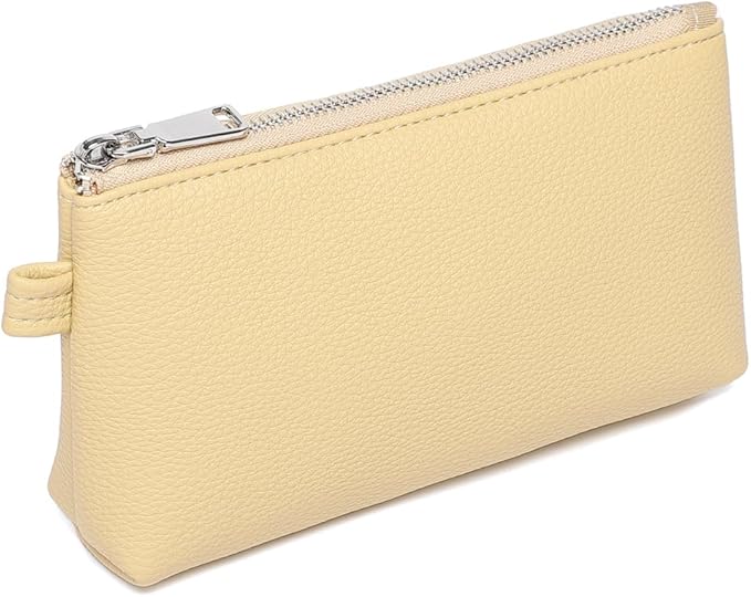 PU Leather Makeup Simple and Convenient Handbag Small Exquisite Storage Bag (Pu/Almond Yellow)