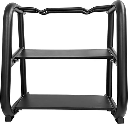 Kettlebell Storage Rack, 2-Tier Weight Racks, Kettlebell Stand, Dumbbell and Kettlebell Rack for Home Gym, Black